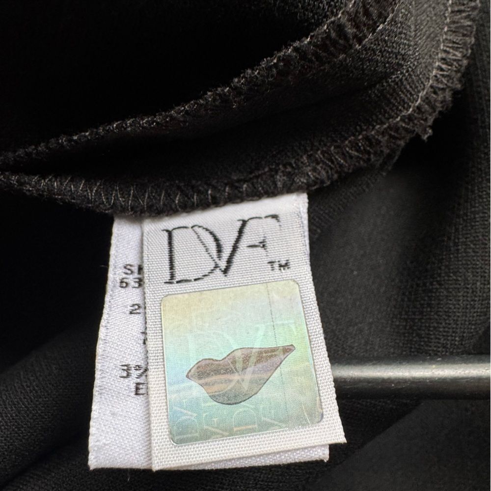 Diane Von Furstenberg Skirt Size 0 Authentic Black Stretch Pencil Knee Length - Picture 16 of 16
